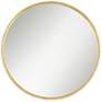 Trebuchet Metallic Gold Leaf 34" Round Wall Mirror in scene