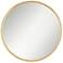 Trebuchet Metallic Gold Leaf 34" Round Wall Mirror