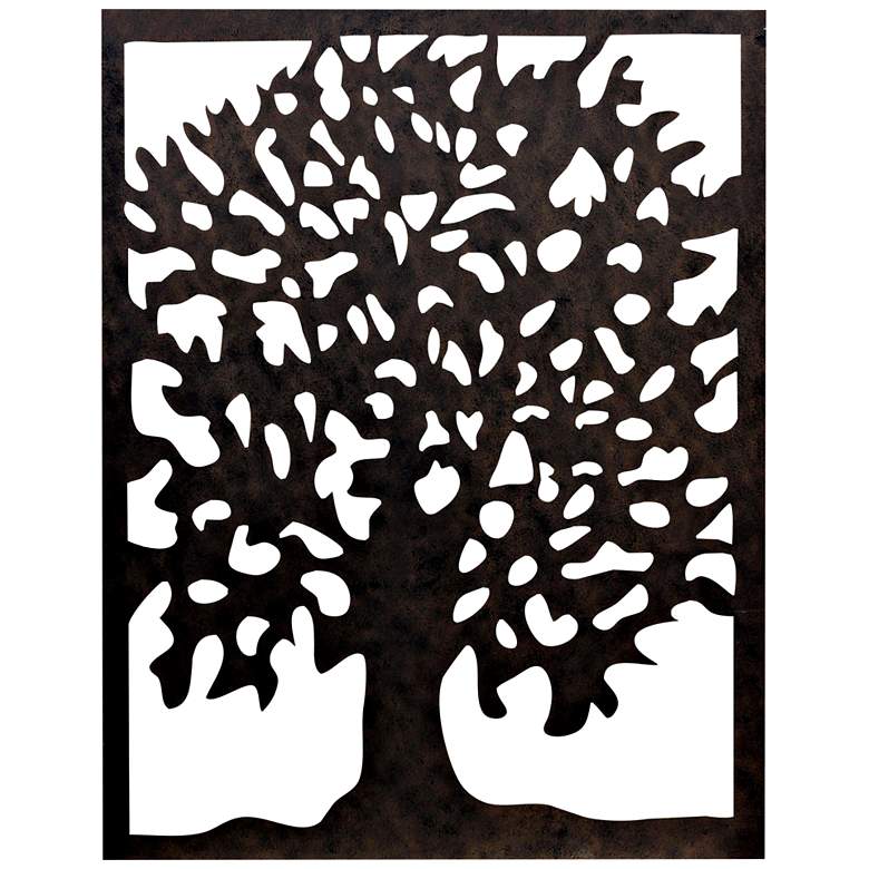 Image 1 Tree Black 49 1/4" High Metal Wall Art