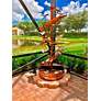 2_Tree of Life 48"H Copper Outdoor Fountain w/ Emerging Leaves more views