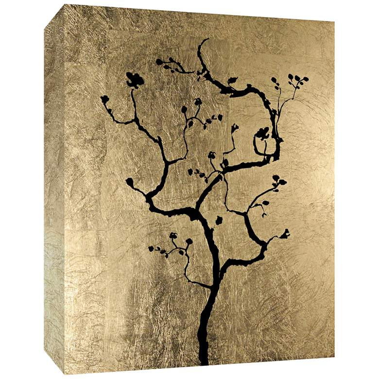 Image 1 Tree on Gold Embellished 24 inch High Canvas Wall Art