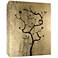 Tree on Gold Embellished 24" High Canvas Wall Art