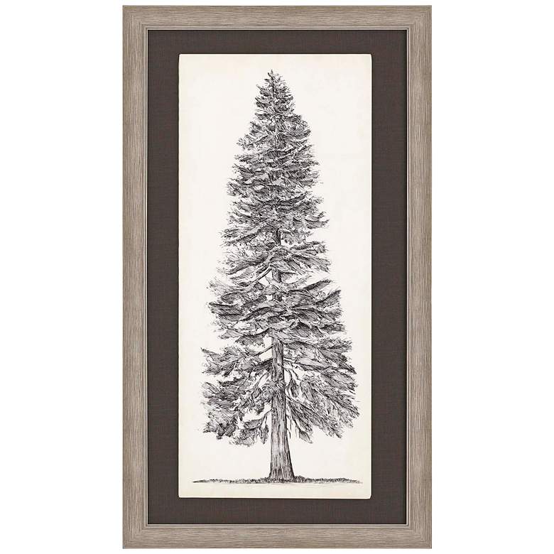 Image 1 Tree Sketch I 46 inch High Framed Giclee Hand-Finished Wall Art