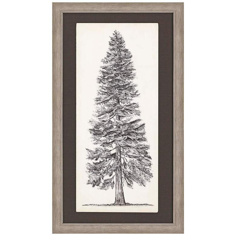 Image 1 Tree Sketch I 46" High Framed Giclee Hand-Finished Wall Art