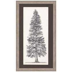 Tree Sketch I 46&quot; High Framed Giclee Hand-Finished Wall Art