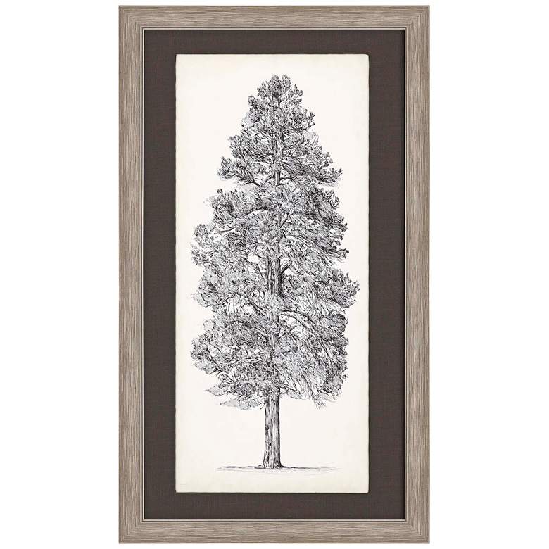 Image 1 Tree Sketch II 46" High Framed Giclee Hand-Finished Wall Art