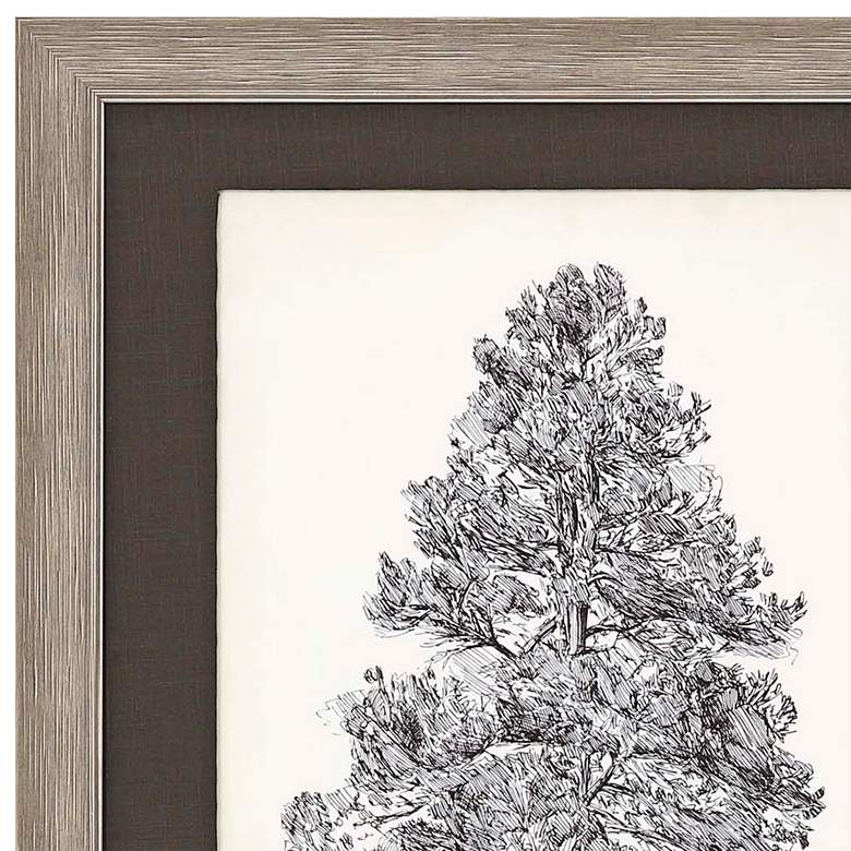 Image 2 Tree Sketch II 46" High Framed Giclee Hand-Finished Wall Art more views