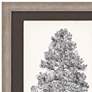 Tree Sketch II 46" High Framed Giclee Hand-Finished Wall Art