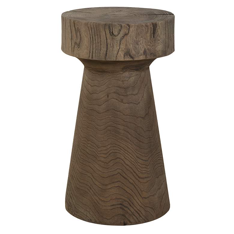 Image 2 Tree Trails 22" High x 12 1/2" Wide Reclaimed Oak Accent Table
