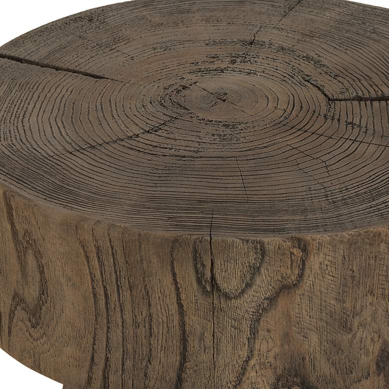 Image 3 Tree Trails 22" High x 12 1/2" Wide Reclaimed Oak Accent Table more views