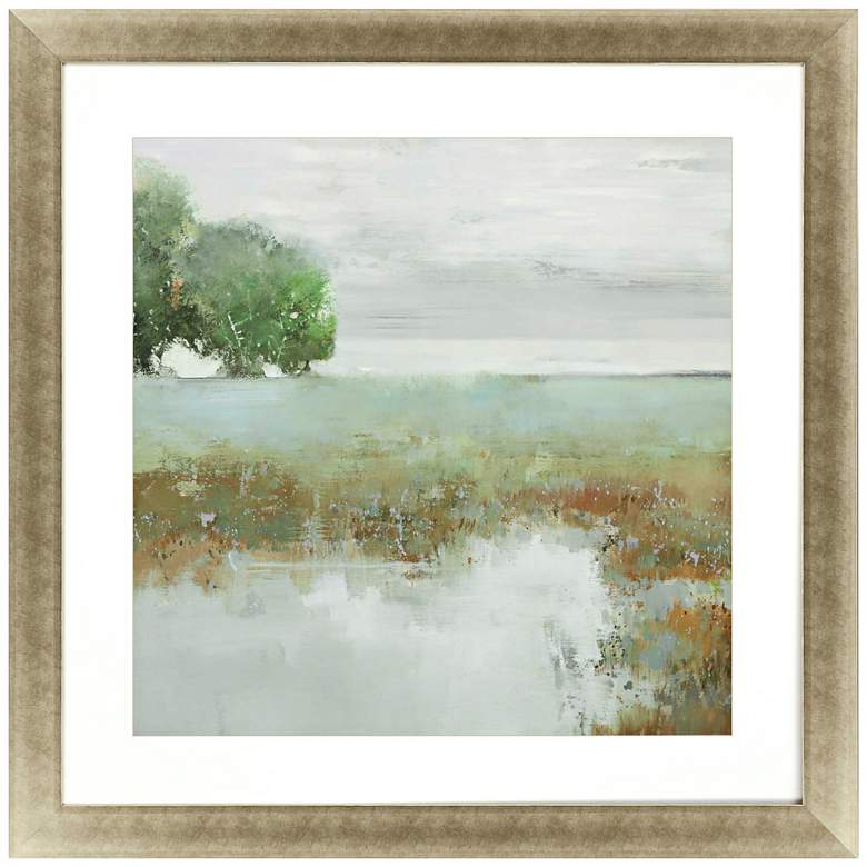 Trees and Creek I 42&quot; Square Framed Giclee Wall Art
