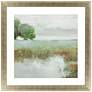 Trees and Creek Series-1 42" Square Framed Giclee Wall Art