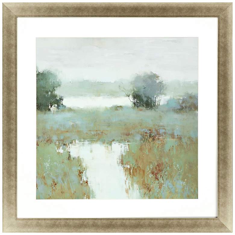 Image 1 Trees and Creek Series-2 42" Square Framed Giclee Wall Art