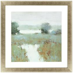 Trees and Creek Series-2 42&quot; Square Framed Giclee Wall Art