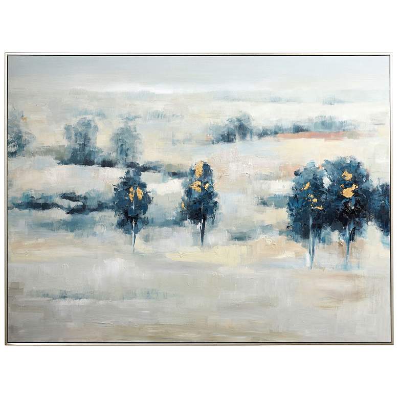 Image 1 Trees In The Hill 48"W x 36"H Canvas Framed Wall Art