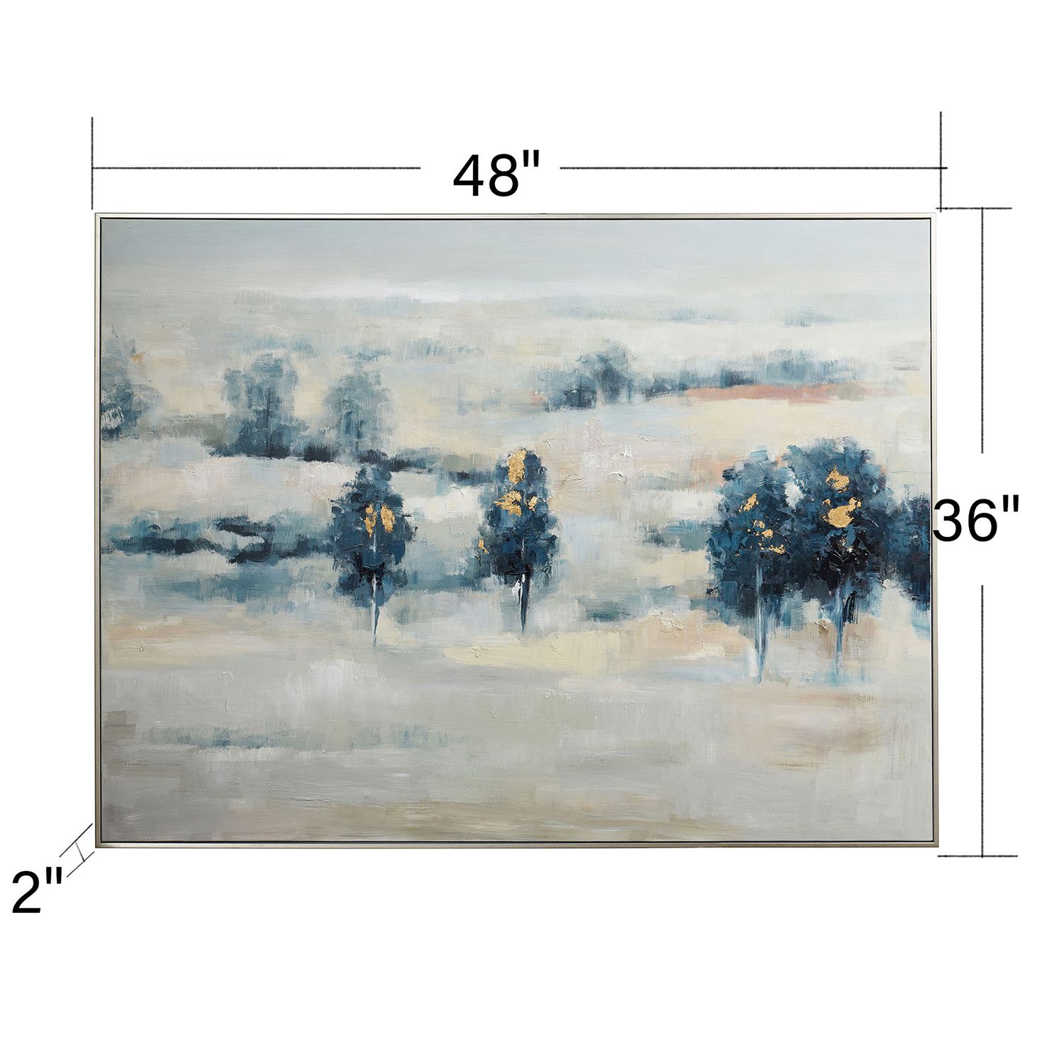 Image 7 Trees In The Hill 48"W x 36"H Canvas Framed Wall Art more views