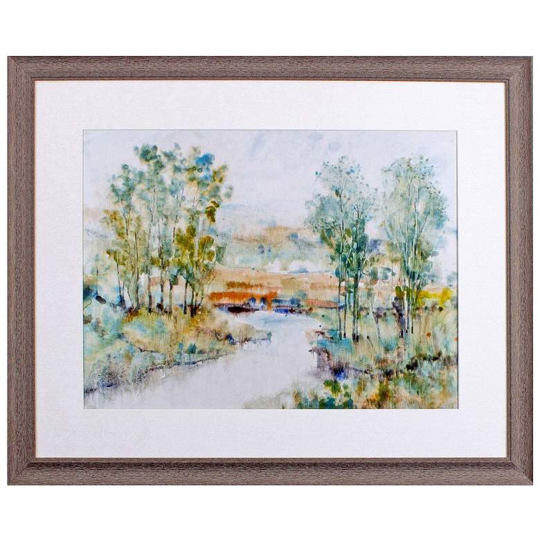 Image 1 Trees on the Creek II 33"W x 27"H Framed Art