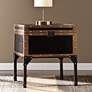 4_Trek 20 3/4" Wide Antique Black Travel Trunk End Table more views