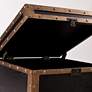 7_Trek 20 3/4" Wide Antique Black Travel Trunk End Table more views