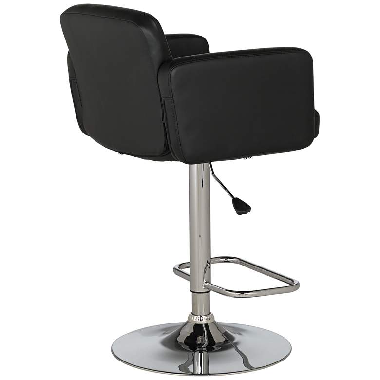 Image 7 Trek Black Faux Leather Swivel Bar Stools Set of 2 more views