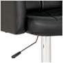 Trek Large Black Faux Leather Adjustable Swivel Bar Stool in scene