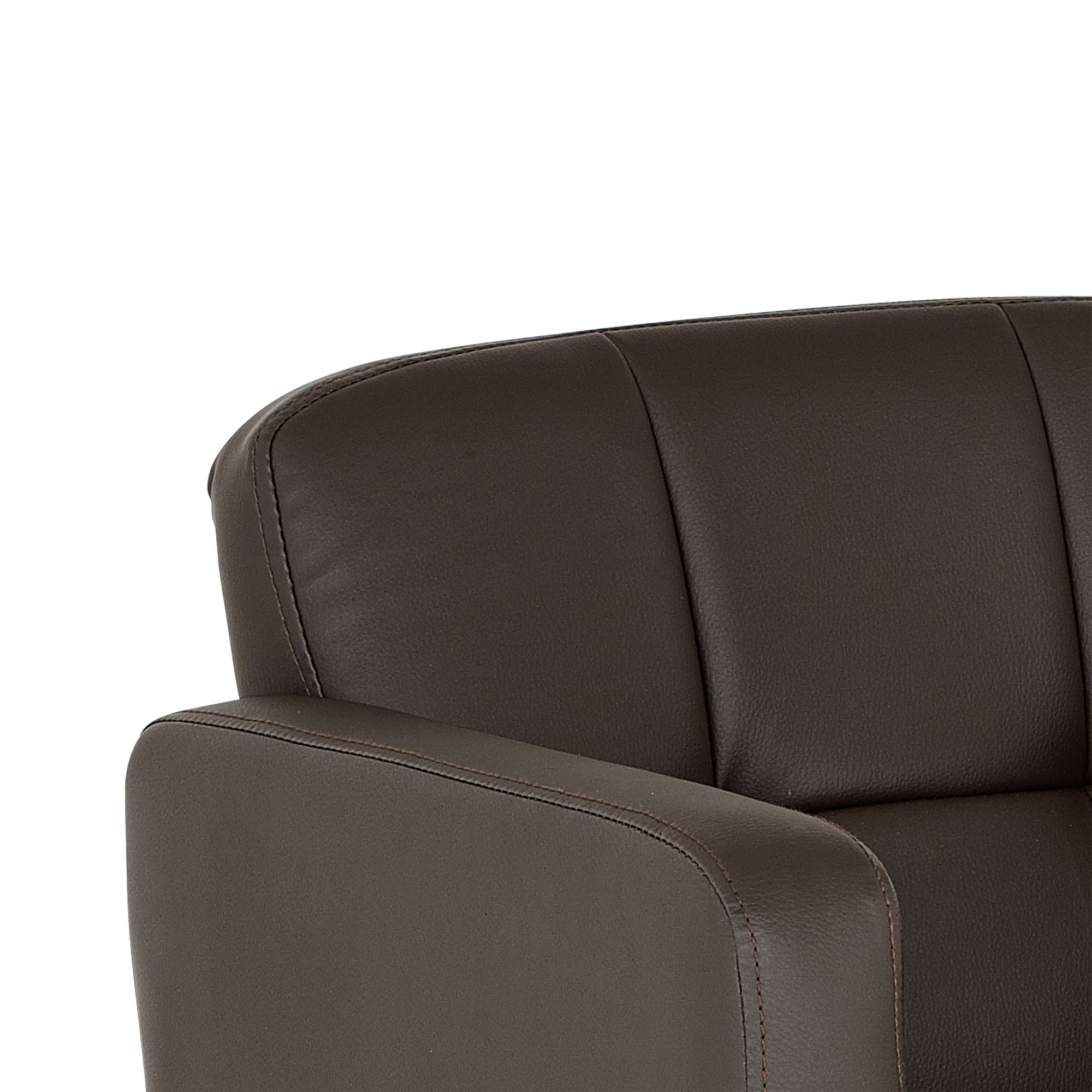 Image 3 Trek Large Espresso Faux Leather Adjustable Swivel Bar Stool Set of 2 more views