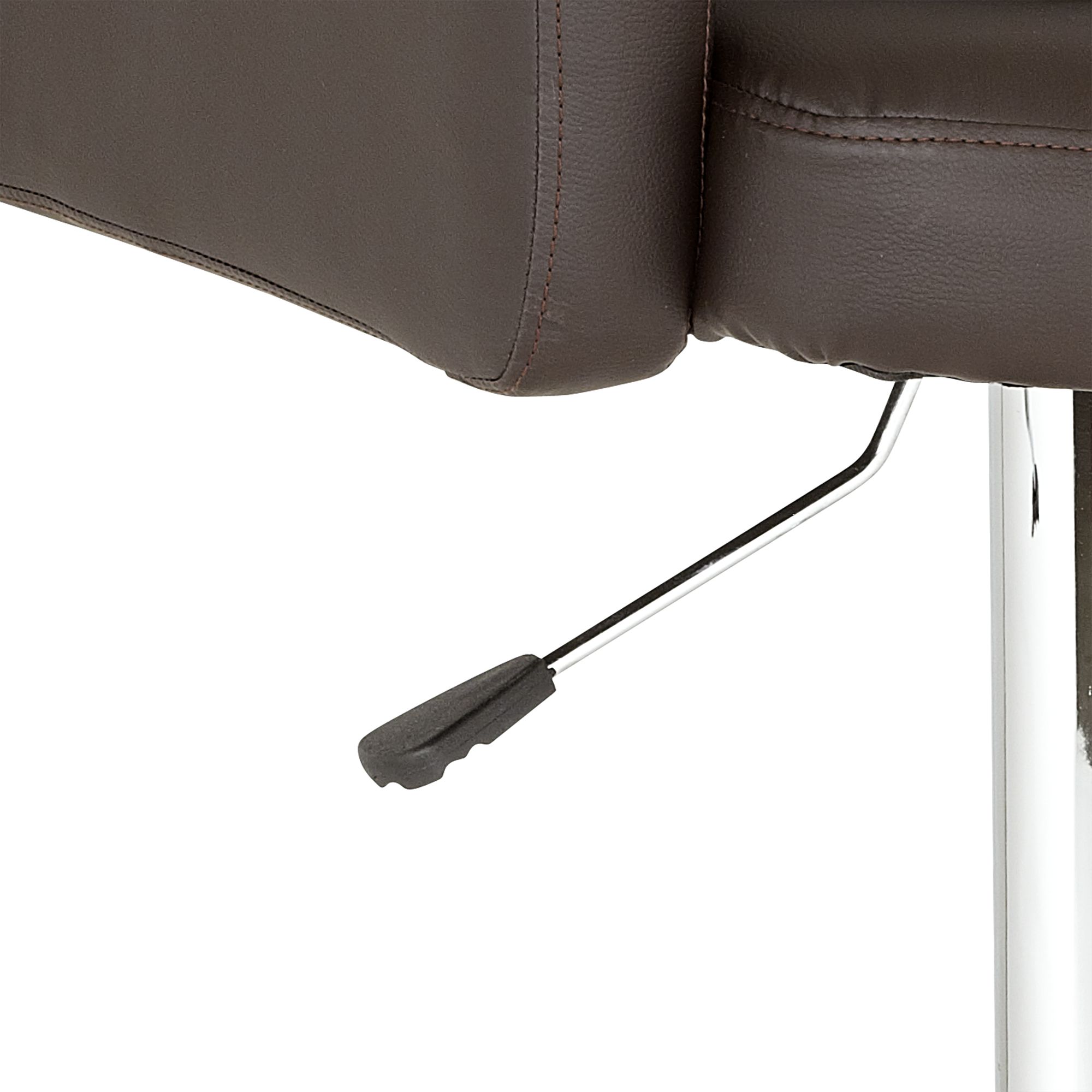 Image 4 Trek Large Espresso Faux Leather Adjustable Swivel Bar Stool Set of 2 more views