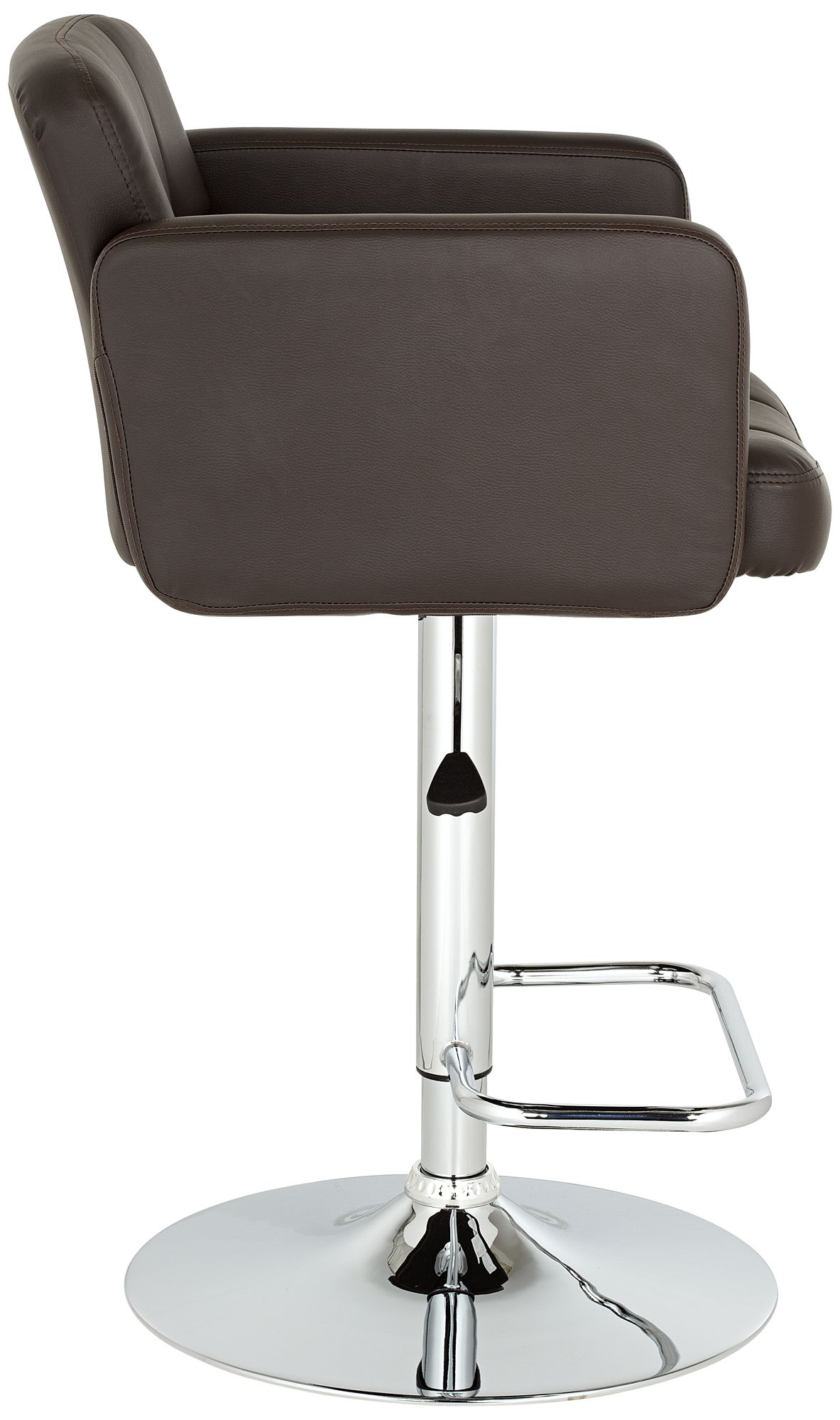 Image 5 Trek Large Espresso Faux Leather Adjustable Swivel Bar Stool Set of 2 more views