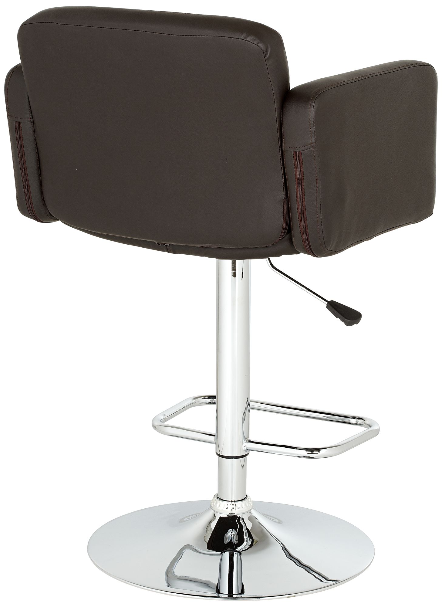 Image 7 Trek Large Espresso Faux Leather Adjustable Swivel Bar Stool Set of 2 more views