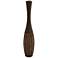 Trelane Matte Brown Woven Rattan 47 1/2" High Bud Floor Vase