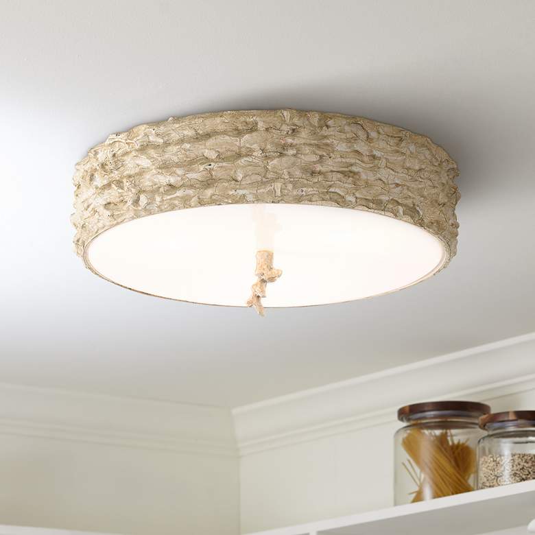 Image 1 Trellis 16 inch Wide Putty Patina Ceiling Light