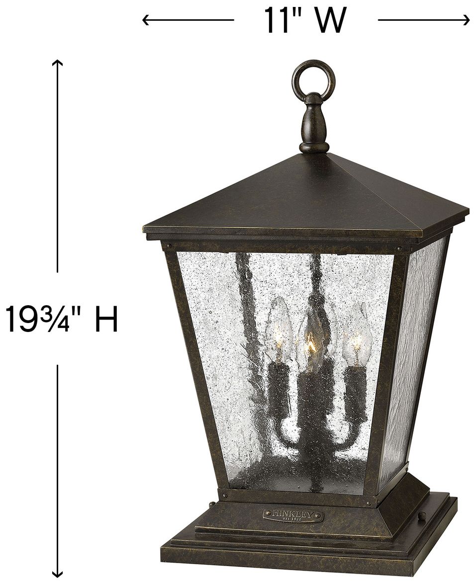 Image 4 Trellis 19 3/4" High Bronze 4-Light LED Outdoor Pier Light more views