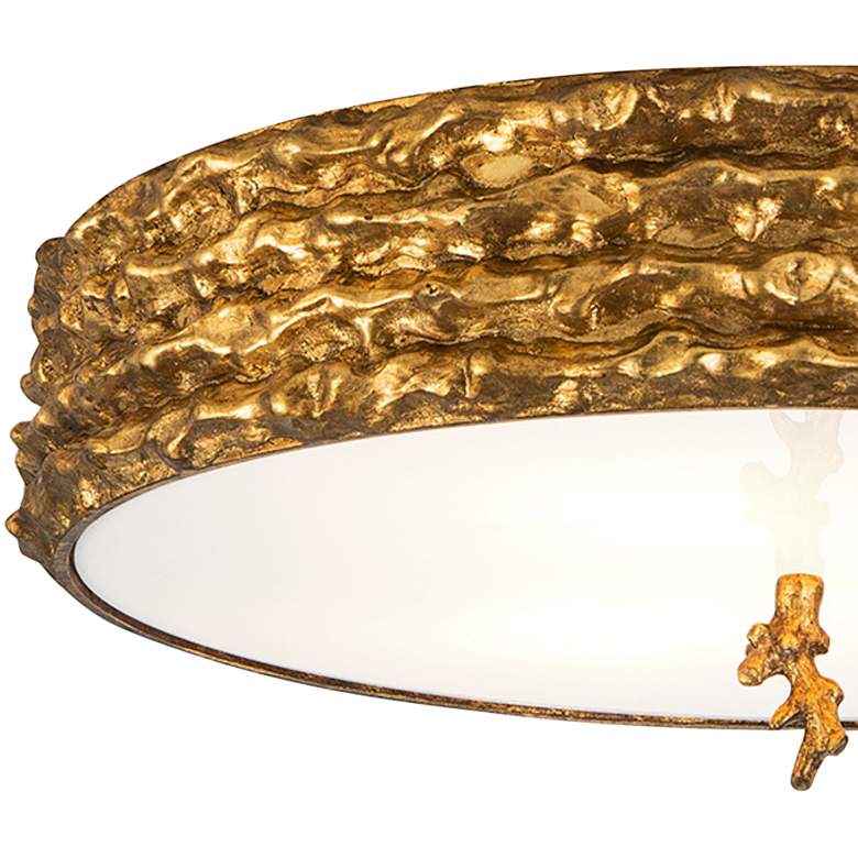 Image 3 Trellis 20 inch Wide Antique Gold Leaf Ceiling Light more views