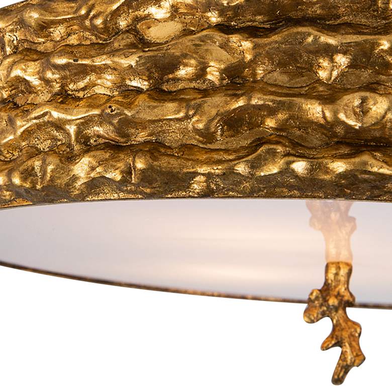 Trellis 20 inch Wide Antique Gold Leaf Ceiling Light more views