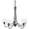 Trellis 28.1" Wide 5 Arm Oil Rubbed Bronze Chandelier With Water Glass