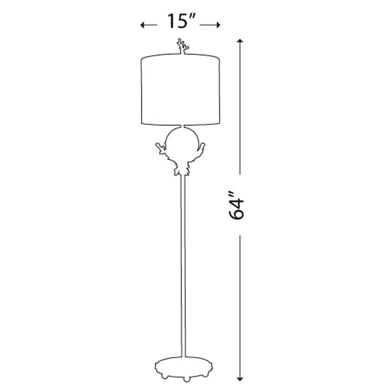 Image 4 Trellis Putty Silver Leaf Floor Lamp more views