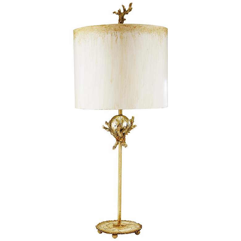Image 1 Trellis Putty Silver Leaf Table Lamp
