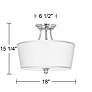 Tremble Giclee 18" Wide Brushed Nickel Ceiling Light