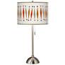 Tremble Giclee Brushed Nickel Table Lamp