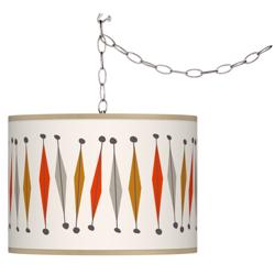Tremble Giclee Swag Style Plug-In Chandelier