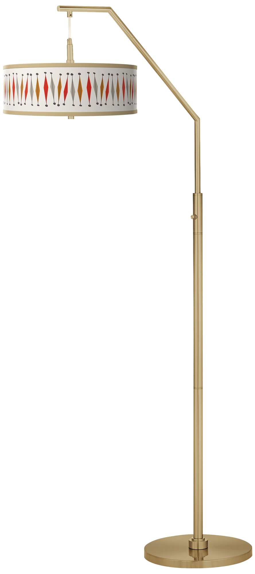 Tremble Giclee Warm Gold Arc Floor Lamp