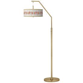 Image2 of Tremble Giclee Warm Gold Arc Floor Lamp