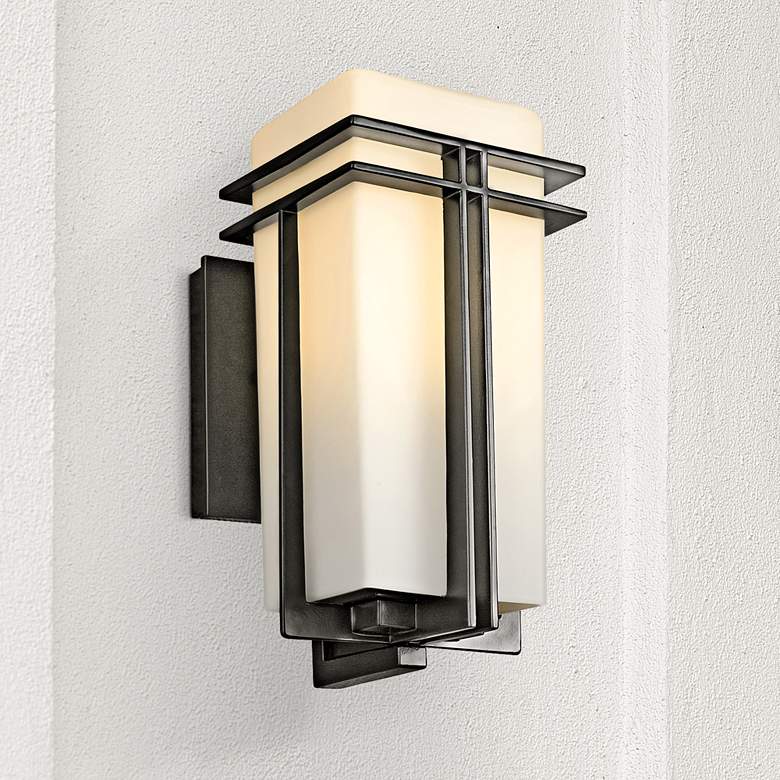 Image 1 Tremillo 12 inch High Black Outdoor Wall Light