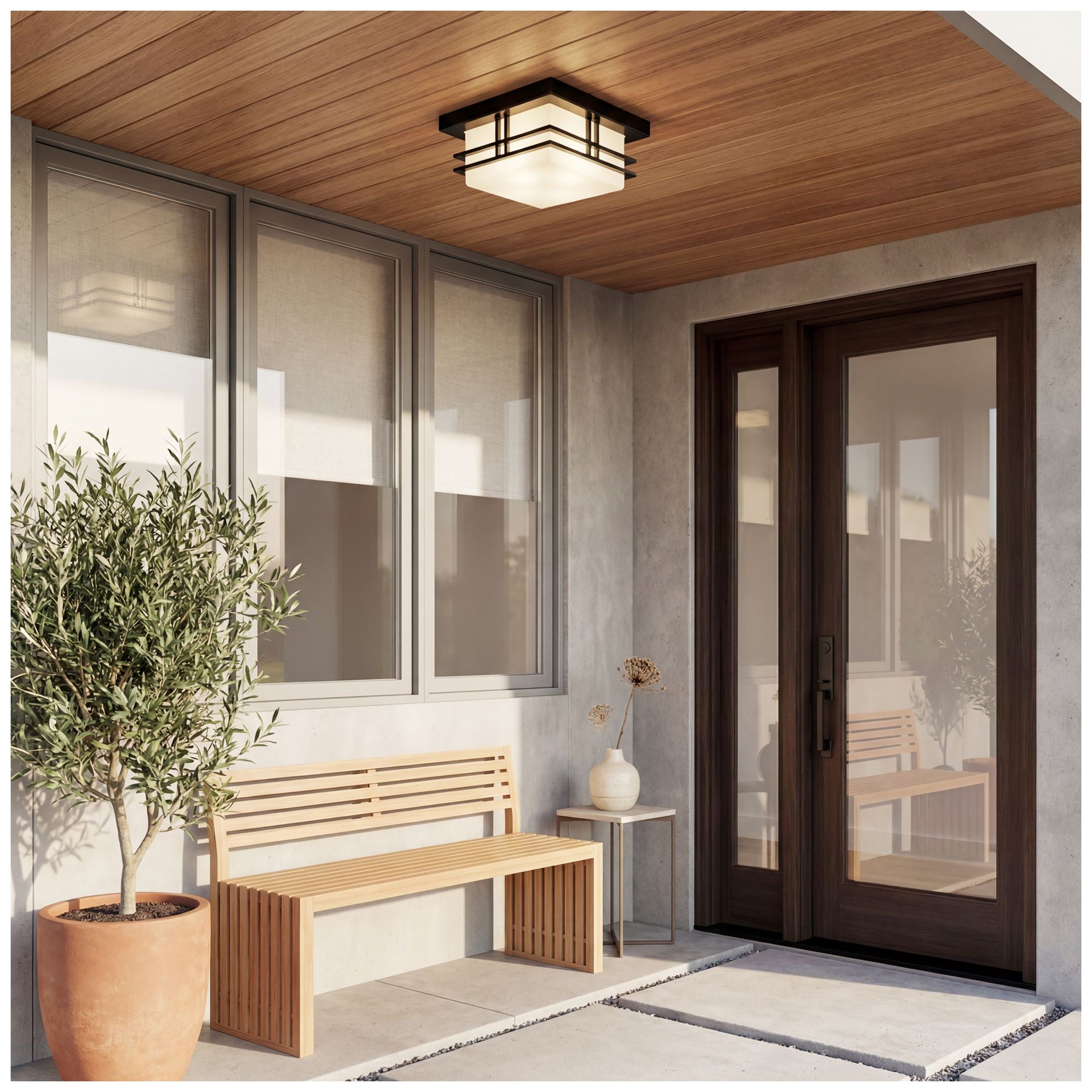 Image 7 Tremillo Black 11 1/2" Wide Indoor - Outdoor Ceiling Light more views