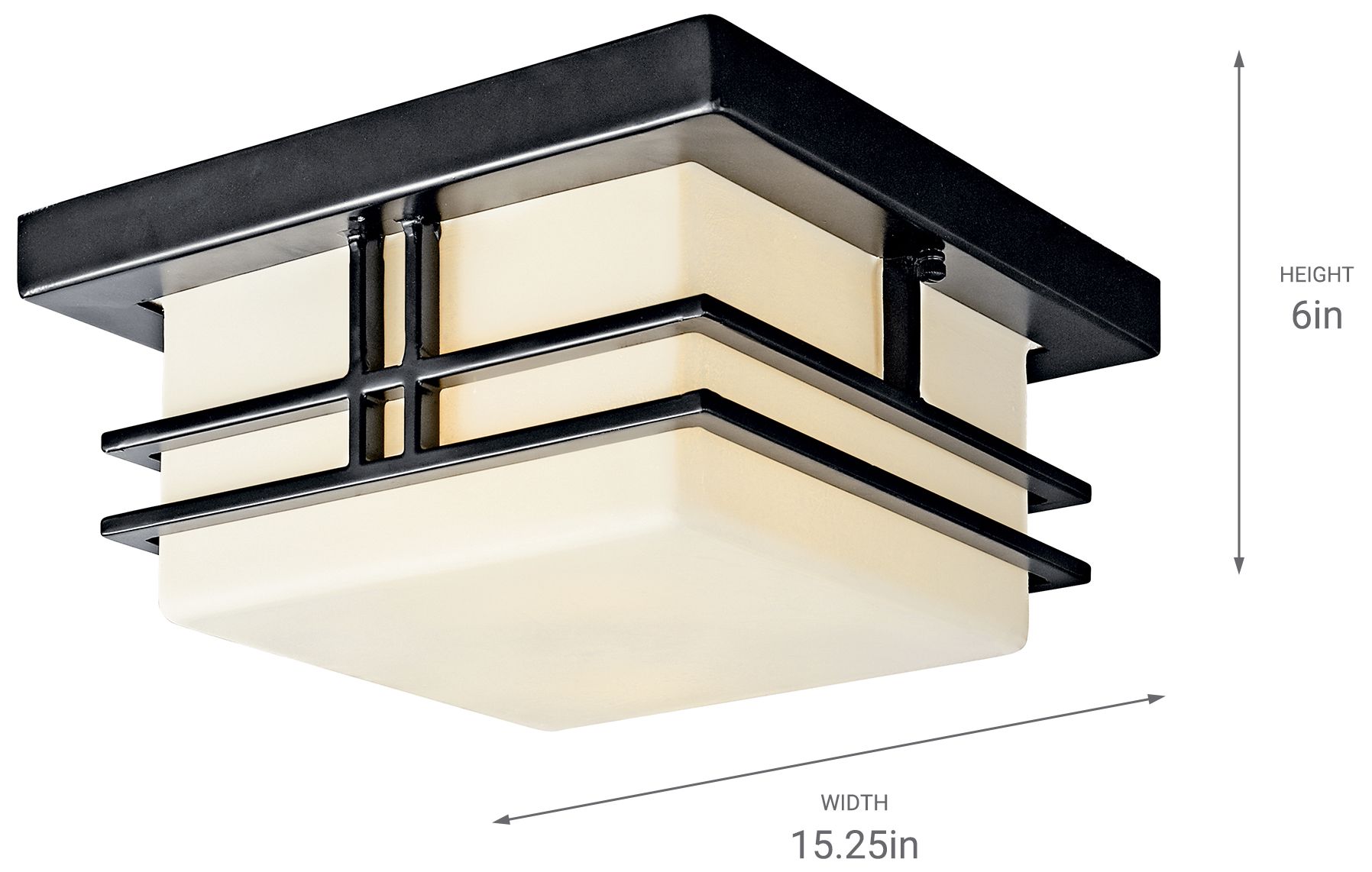 Tremillo Black 11 1/2" Wide Indoor - Outdoor Ceiling Light