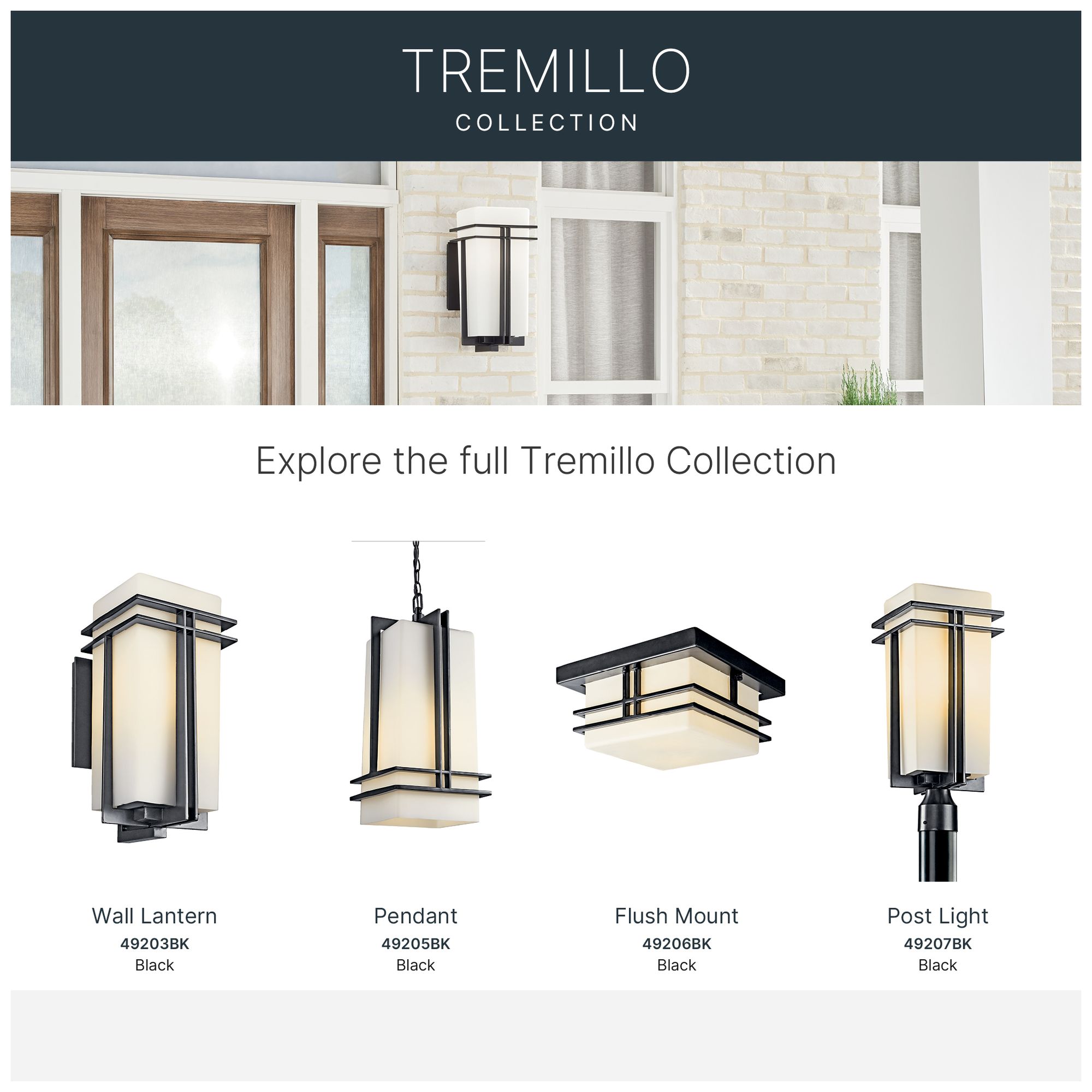 Tremillo Black 11 1/2" Wide Indoor - Outdoor Ceiling Light