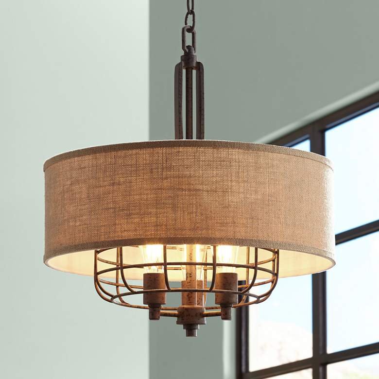 Image 1 Tremont 20 inch Wide Rust Pendant Light by Franklin Iron Works