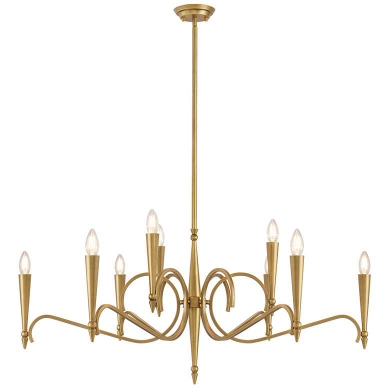 Image 1 Tremont 9-Light Chandelier in Riviera Brass
