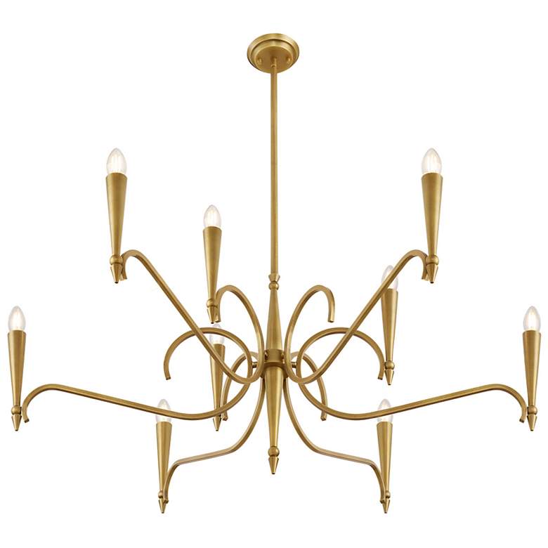 Image 4 Tremont 9-Light Chandelier in Riviera Brass more views
