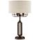 Tremont Bronze Iron Cage 3-Light Table Lamp
